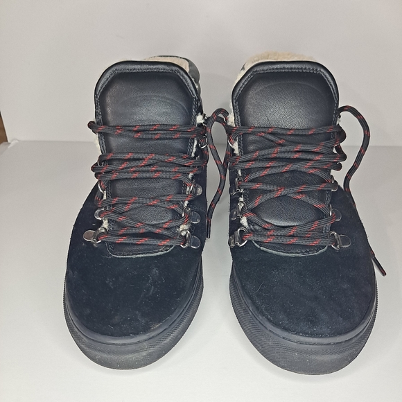 Banana Republic black suede sherpa hiking sneaker - Picture 3 of 13